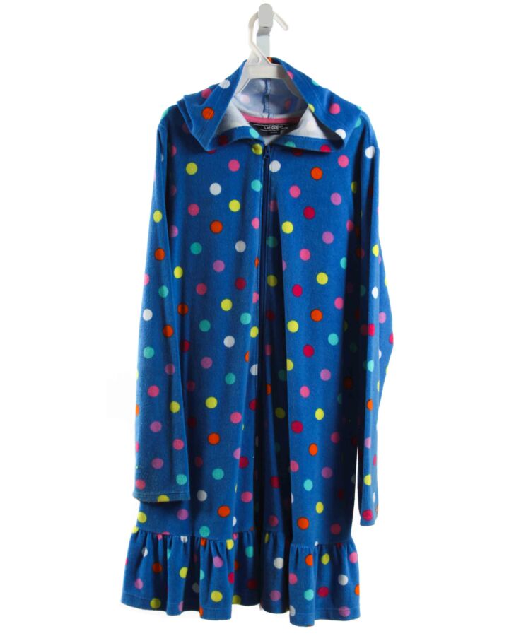 LANDS' END KIDS  BLUE TERRY CLOTH POLKA DOT  COVER UP
