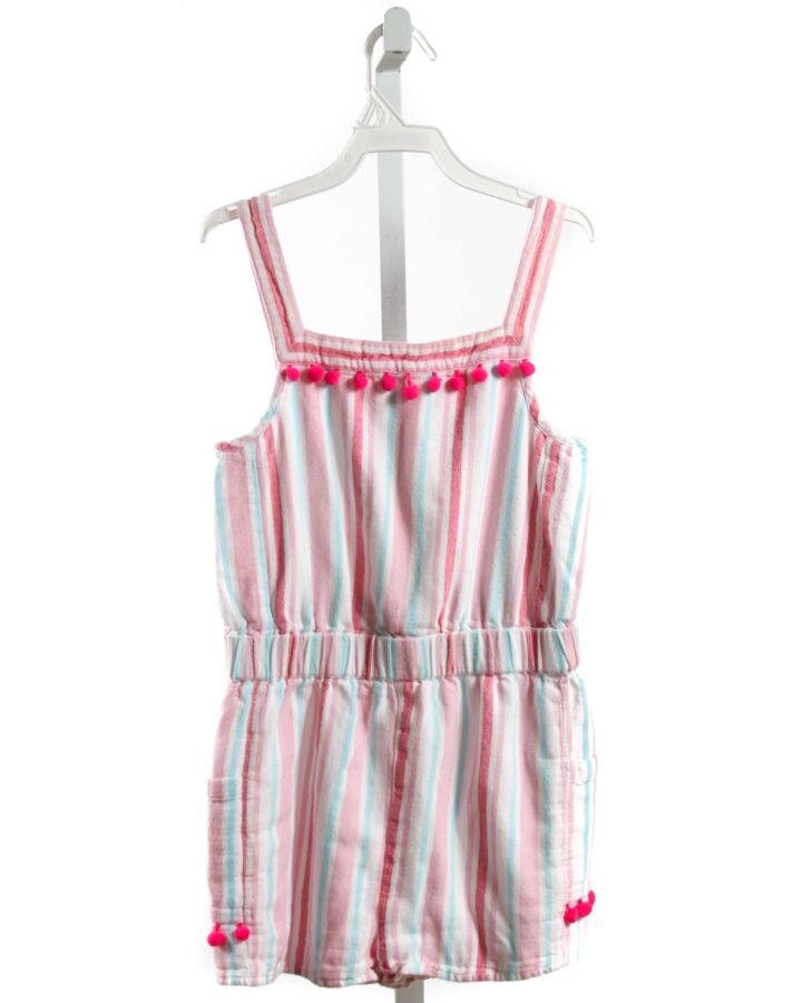 EGG  PINK  STRIPED  ROMPER