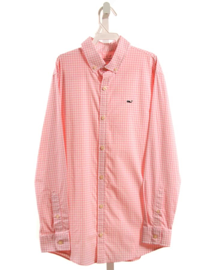 VINEYARD VINES  PINK  GINGHAM  DRESS SHIRT