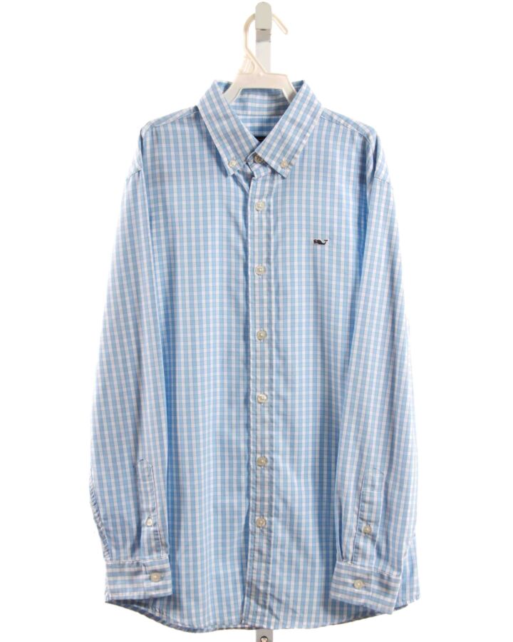 VINEYARD VINES  LT BLUE  GINGHAM  DRESS SHIRT