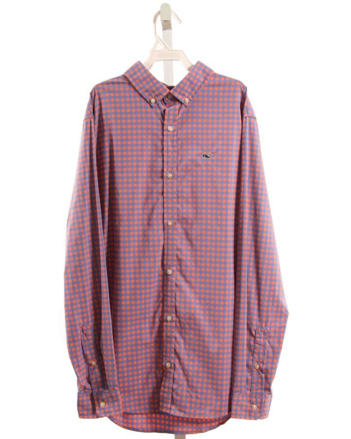 VINEYARD VINES  PINK  PLAID  DRESS SHIRT