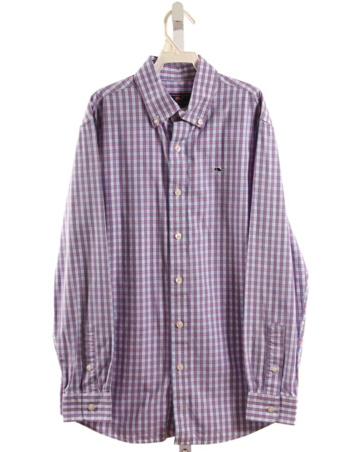 VINEYARD VINES  BLUE  PLAID  DRESS SHIRT