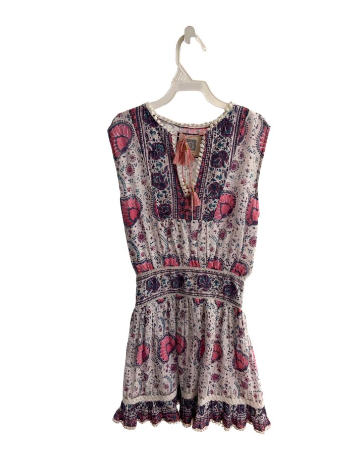 BELL BY ALICIA BELL  PINK  FLORAL  DRESS WITH LACE TRIM