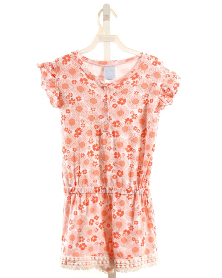 BELLA BLISS  ORANGE KNIT FLORAL  ROMPER