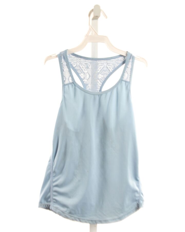 ZYIA ACTIVE  LT BLUE    KNIT TANK WITH LACE TRIM