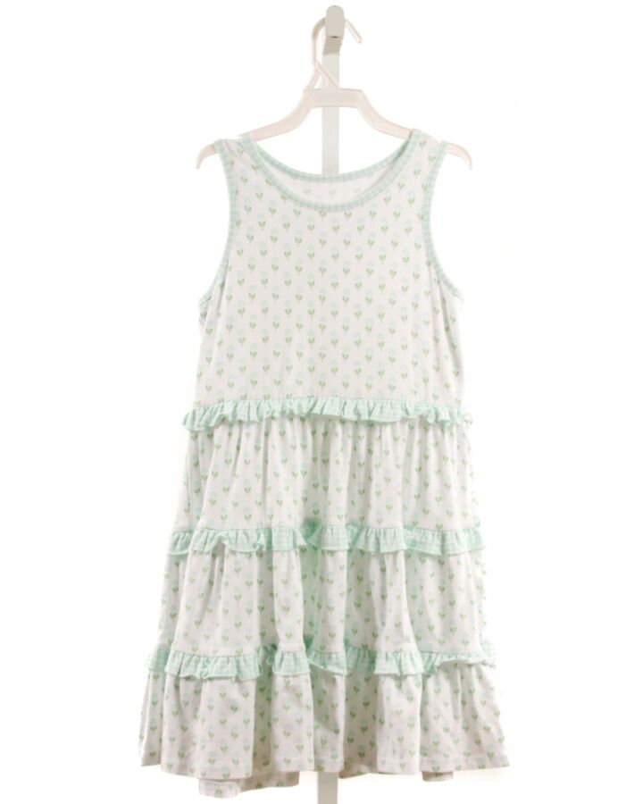 SERENDIPITY  MINT  FLORAL  KNIT DRESS WITH RUFFLE