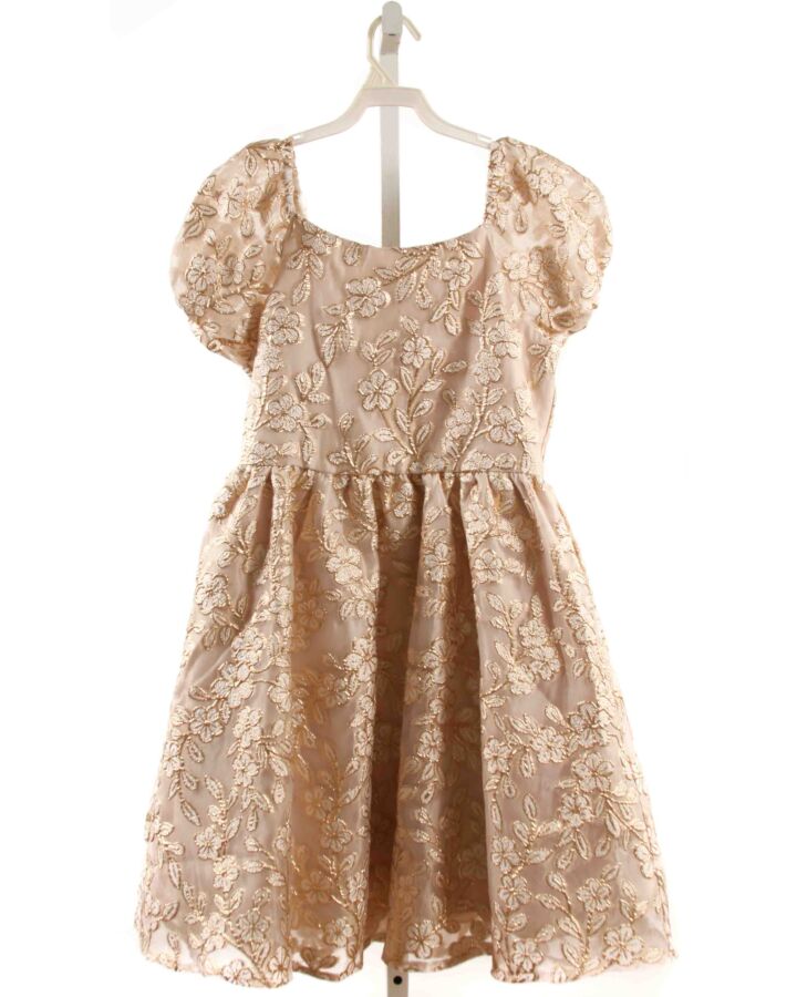 RARE EDITIONS  GOLD  FLORAL  PARTY DRESS