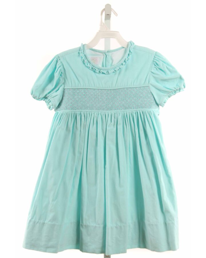 ALICE KATHLEEN  AQUA CORDUROY  SMOCKED DRESS