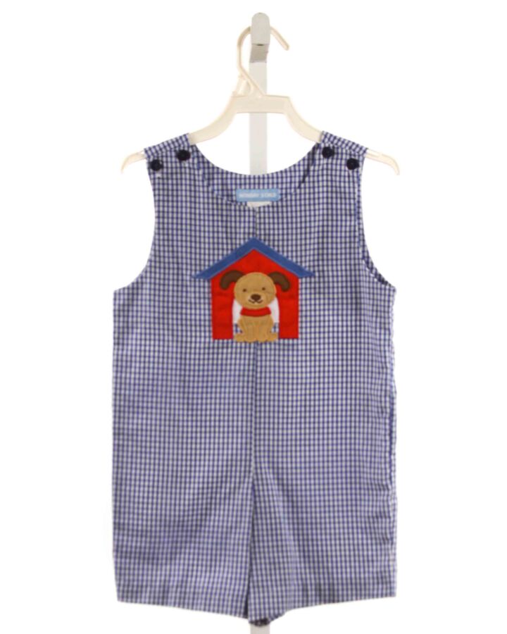 MONDAY'S CHILD  BLUE  GINGHAM APPLIQUED JON JON