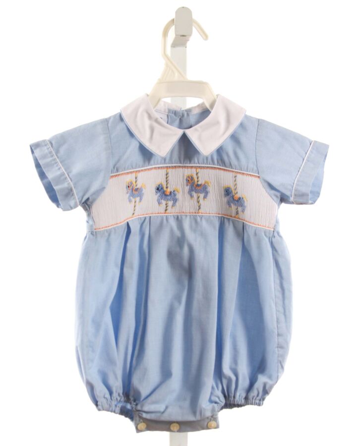 ANAVINI  LT BLUE   SMOCKED BUBBLE