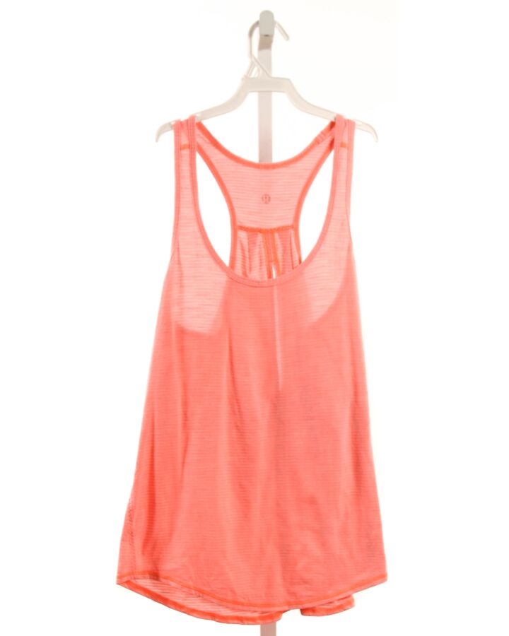 LULULEMON  ORANGE KNIT   SLEEVELESS SHIRT