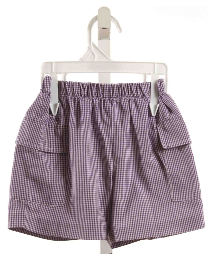 NO TAG  PURPLE  GINGHAM  SHORTS