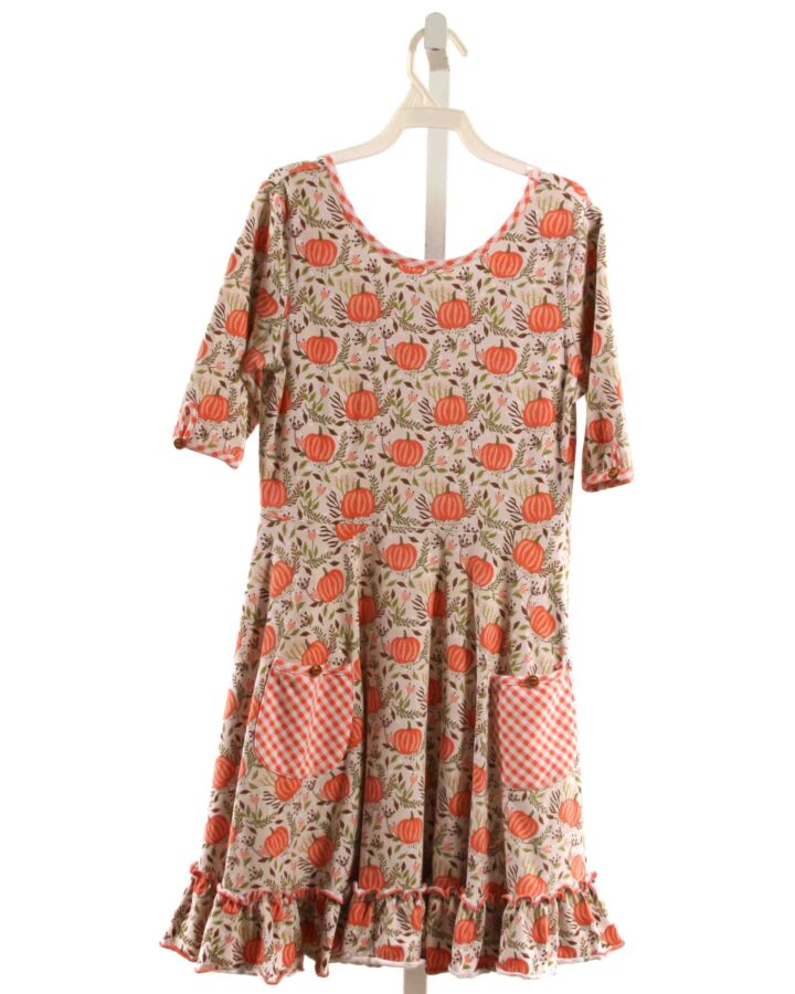 SERENDIPITY  ORANGE  PRINT  KNIT DRESS