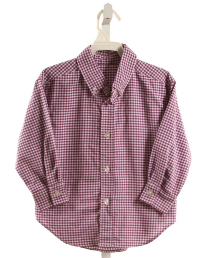 KELLY'S KIDS  PURPLE  GINGHAM  DRESS SHIRT