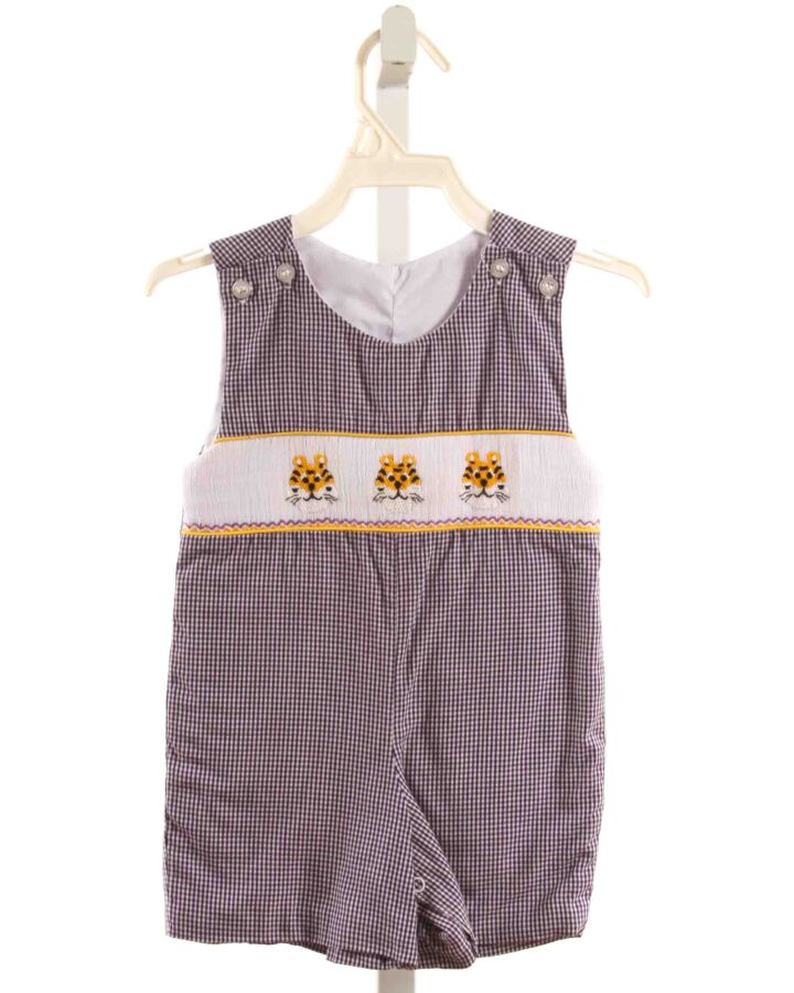 KREWE  PURPLE  GINGHAM SMOCKED JON JON