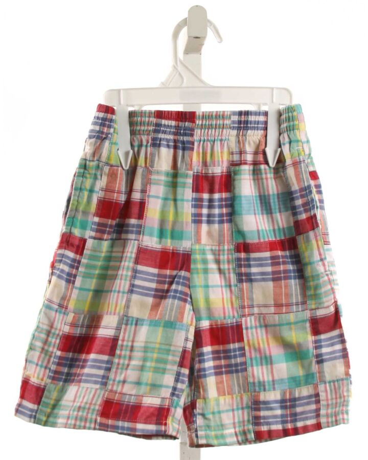 KELLY'S KIDS  MULTI-COLOR  PLAID  SHORTS