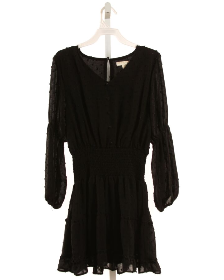 CHELSEA & VIOLET  BLACK SWISS DOT  SMOCKED PARTY DRESS