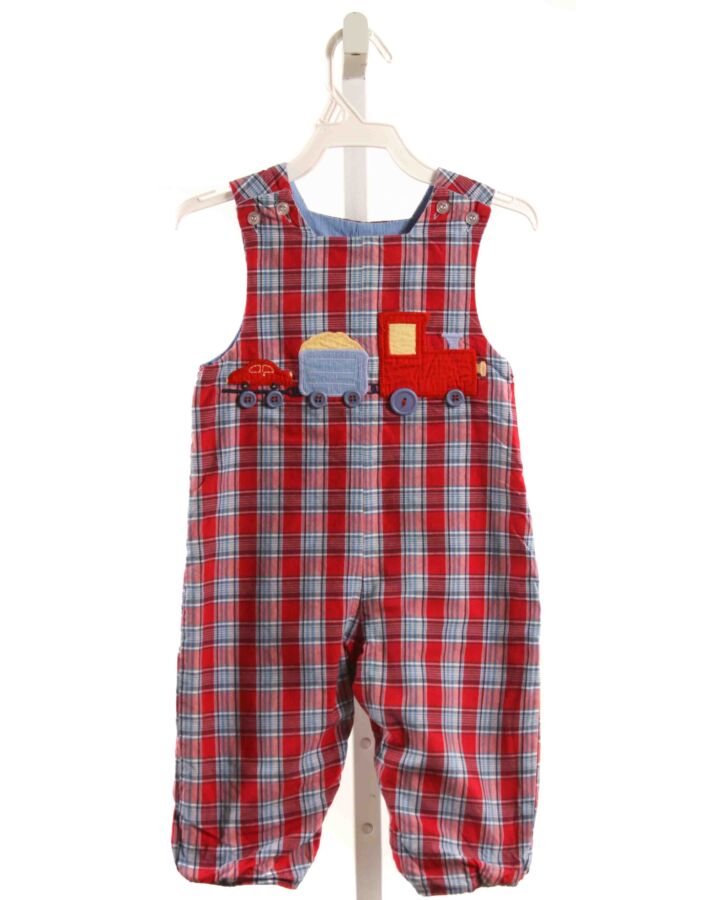 BAILEY BOYS  RED  PLAID APPLIQUED LONGALL