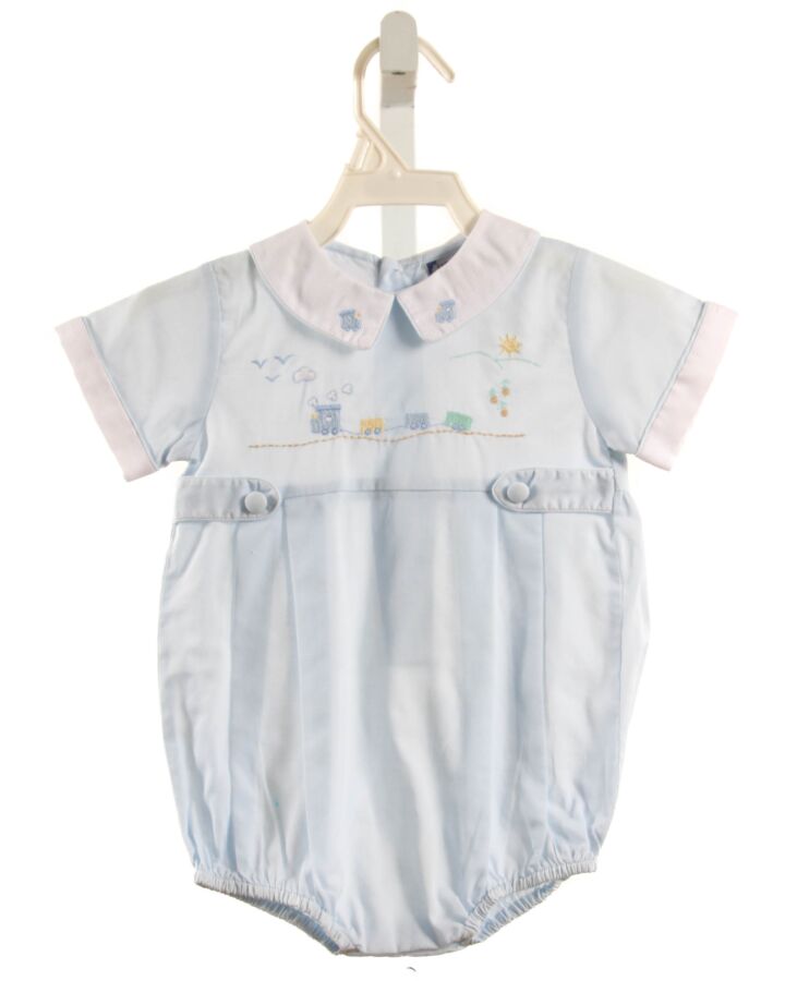 CARRIAGE BOUTIQUE  LT BLUE   EMBROIDERED BUBBLE