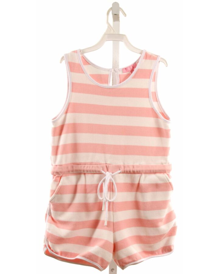 BISBY BY LITTLE ENGLISH  PINK  STRIPED  KNIT ROMPER