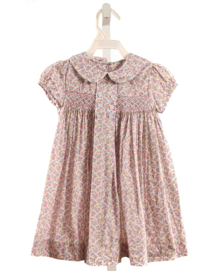 QUESTION EVERYTHING  MULTI-COLOR   SMOCKED DRESS