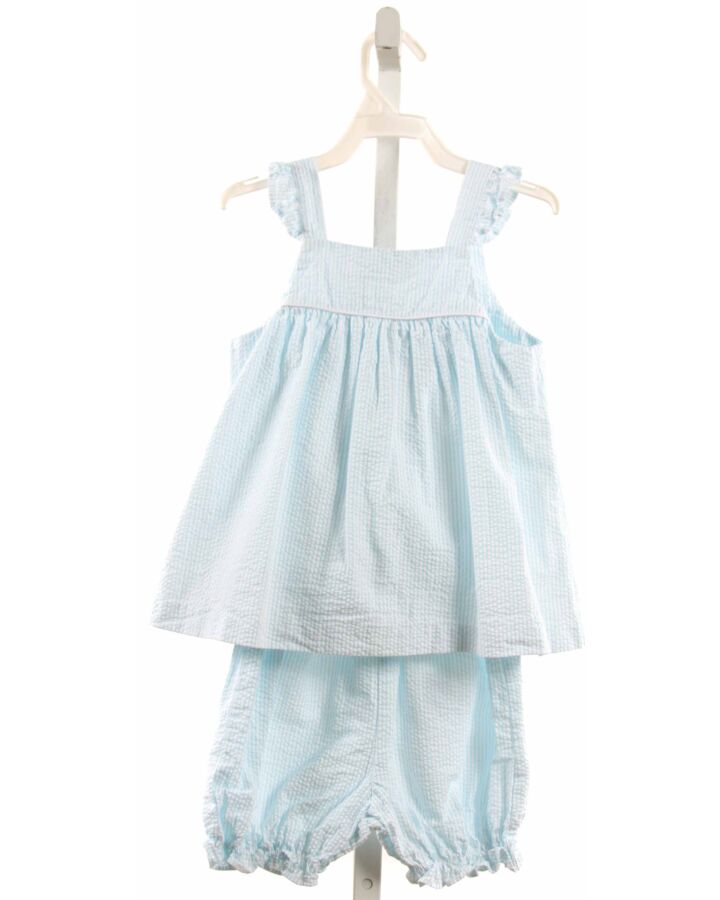 LULLABY SET  LT BLUE SEERSUCKER STRIPED  2-PIECE OUTFIT