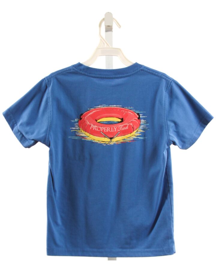 PROPERLY TIED  BLUE KNIT  PRINTED DESIGN T-SHIRT