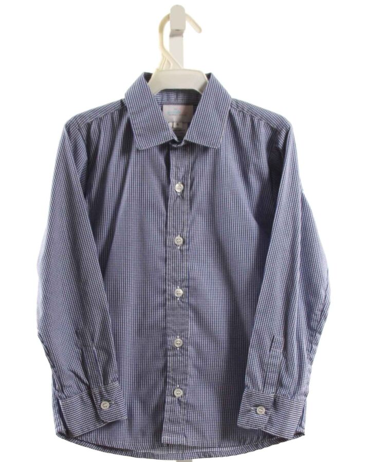 JAMES & LOTTIE  BLUE  MICROCHECK  DRESS SHIRT