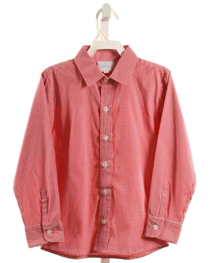JAMES & LOTTIE  RED  MICROCHECK  DRESS SHIRT