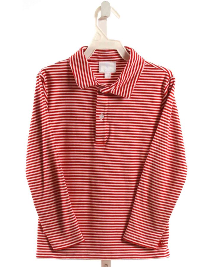 LITTLE ENGLISH  RED  STRIPED  KNIT LS SHIRT
