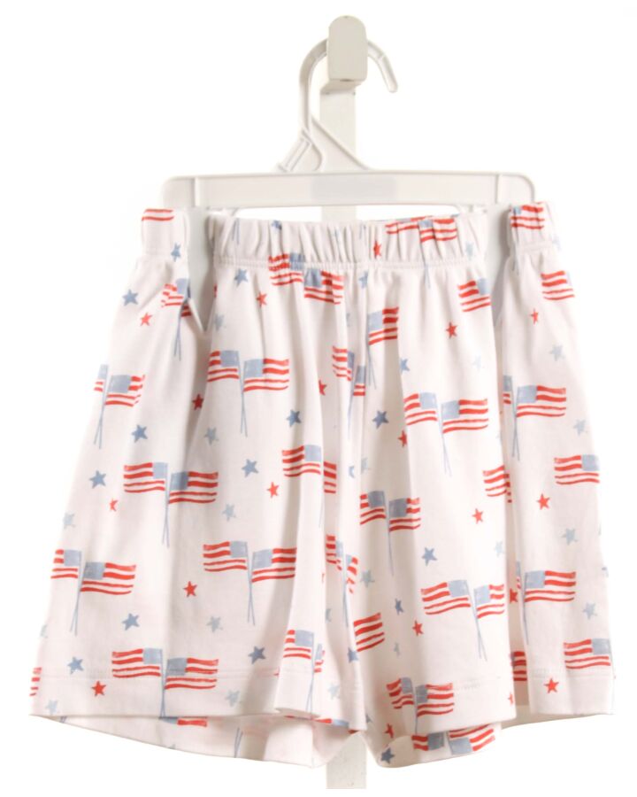 JAMES & LOTTIE  WHITE KNIT  PRINTED DESIGN SHORTS