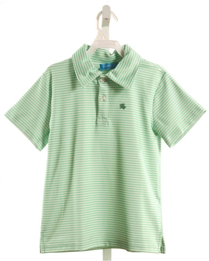 J. BAILEY  MINT  STRIPED  KNIT SS SHIRT