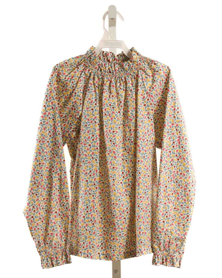 BISBY BY LITTLE ENGLISH  MULTI-COLOR  FLORAL SMOCKED DRESS SHIRT