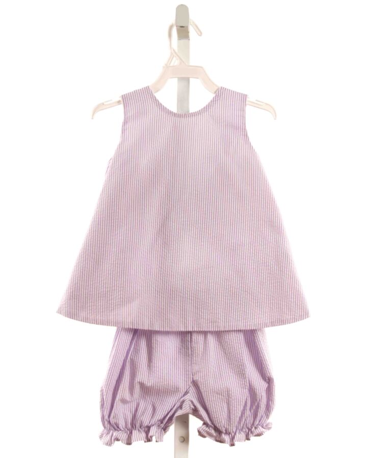 JAMES & LOTTIE  LAVENDER SEERSUCKER STRIPED  2-PIECE OUTFIT