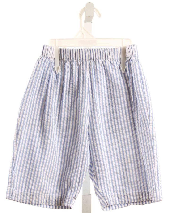 PAPO D'ANJO  LT BLUE SEERSUCKER STRIPED  SHORTS