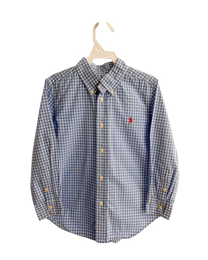 RALPH LAUREN  LT BLUE  GINGHAM  DRESS SHIRT