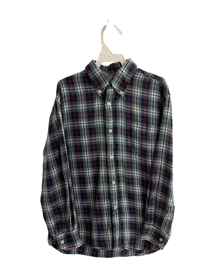 PAPO D'ANJO  NAVY  PLAID  DRESS SHIRT