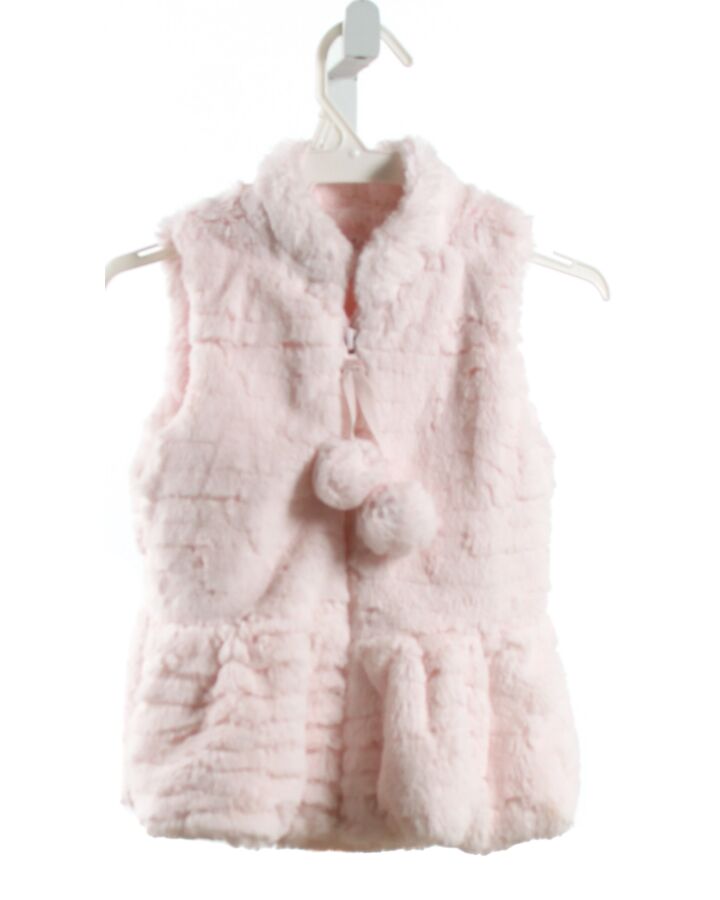 MUD PIE  LT PINK FLEECE   VEST