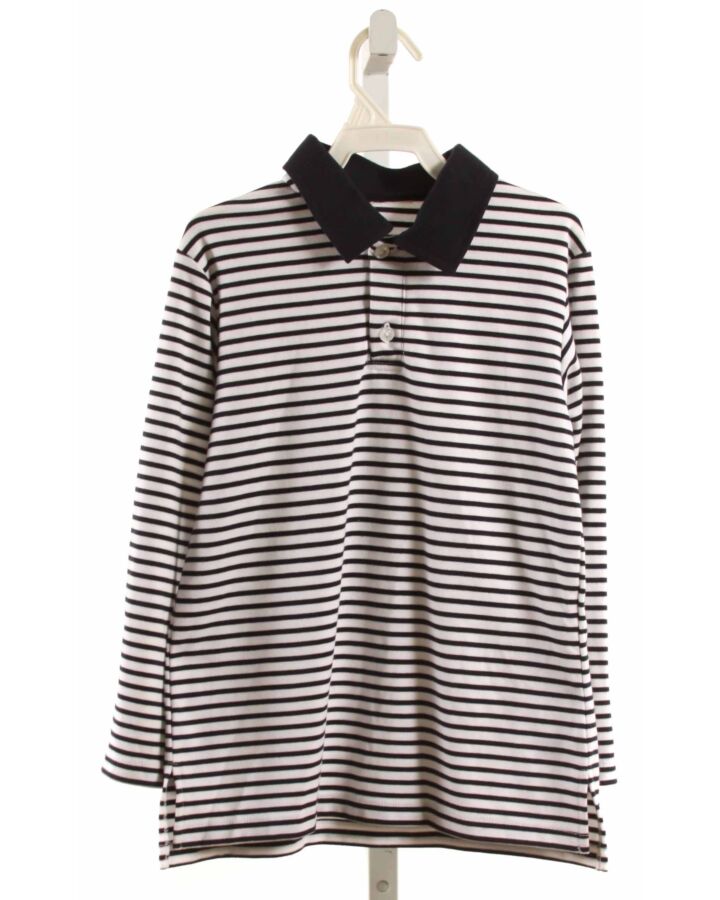 ZUCCINI  BLUE  STRIPED  KNIT LS SHIRT