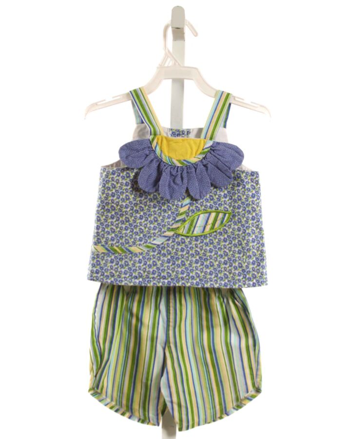 PICTURE ME  BLUE  FLORAL APPLIQUED 2-PIECE OUTFIT