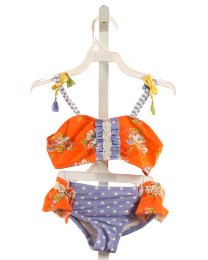 MATILDA JANE  ORANGE  FLORAL  2-PIECE SWIMSUIT