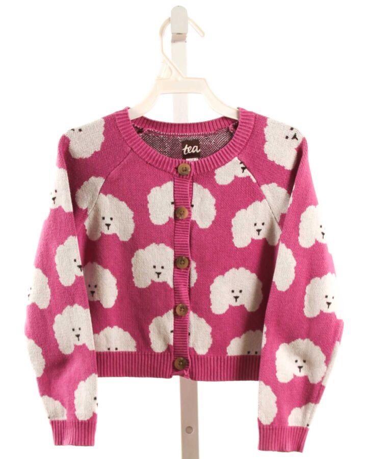 TEA  PINK   PRINTED DESIGN CARDIGAN