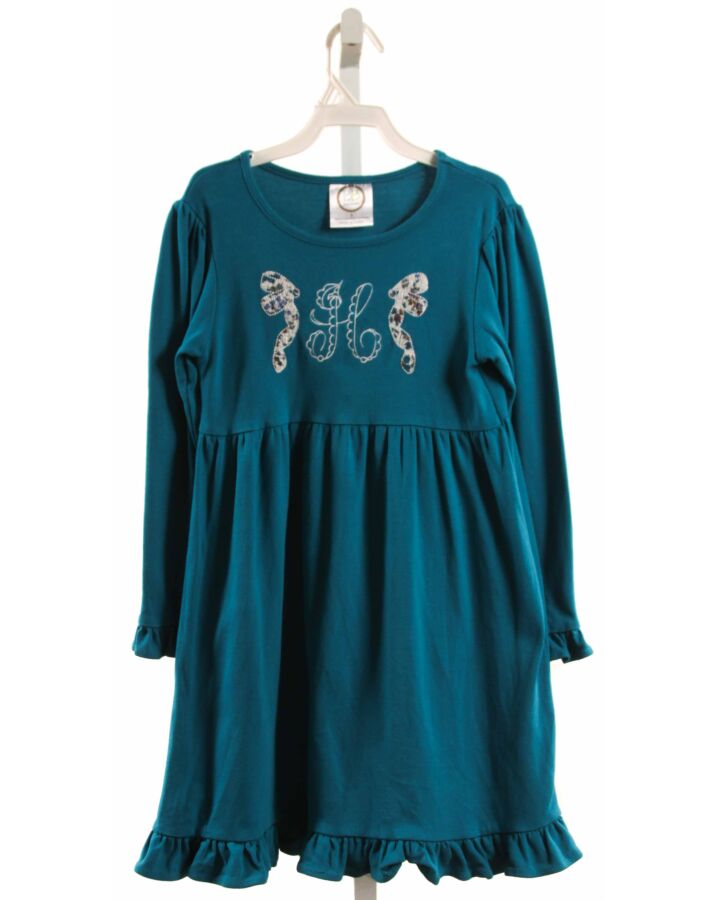 BLANKS BOUTIQUE  BLUE   APPLIQUED KNIT DRESS