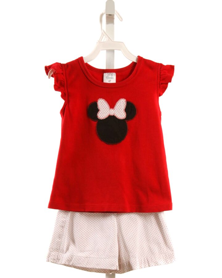 ARB BLANKS  RED   APPLIQUED 2-PIECE OUTFIT