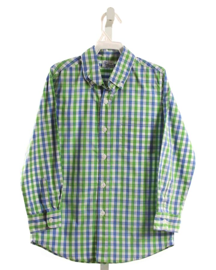 ORIENT EXPRESSED  GREEN  PLAID  DRESS SHIRT