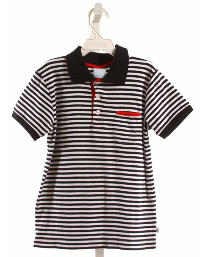 BELLA BLISS  BLACK  STRIPED  KNIT SS SHIRT