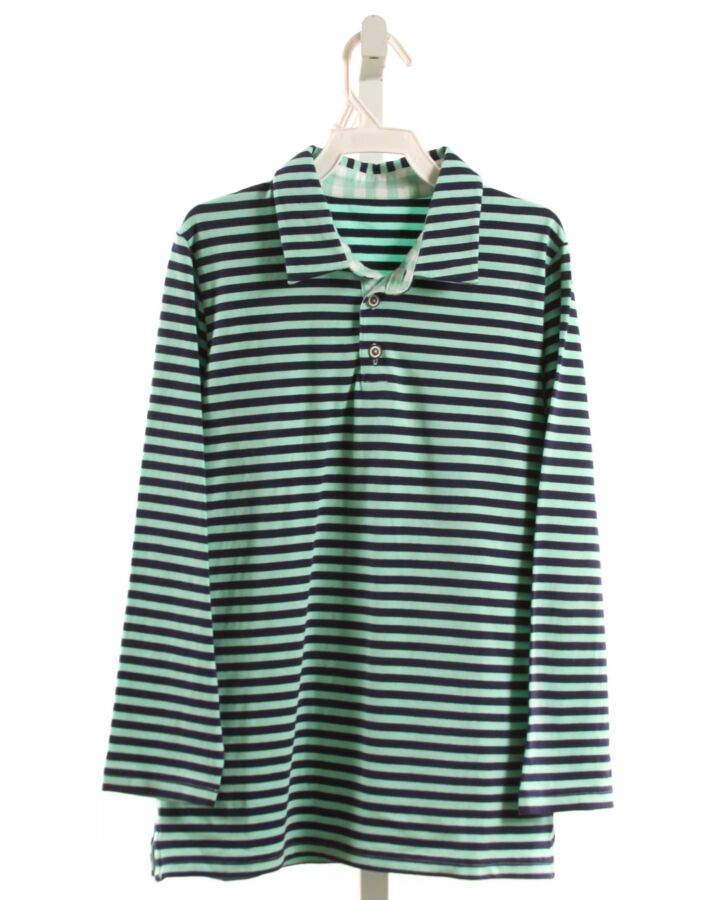 SERENDIPITY  MINT  STRIPED  KNIT LS SHIRT