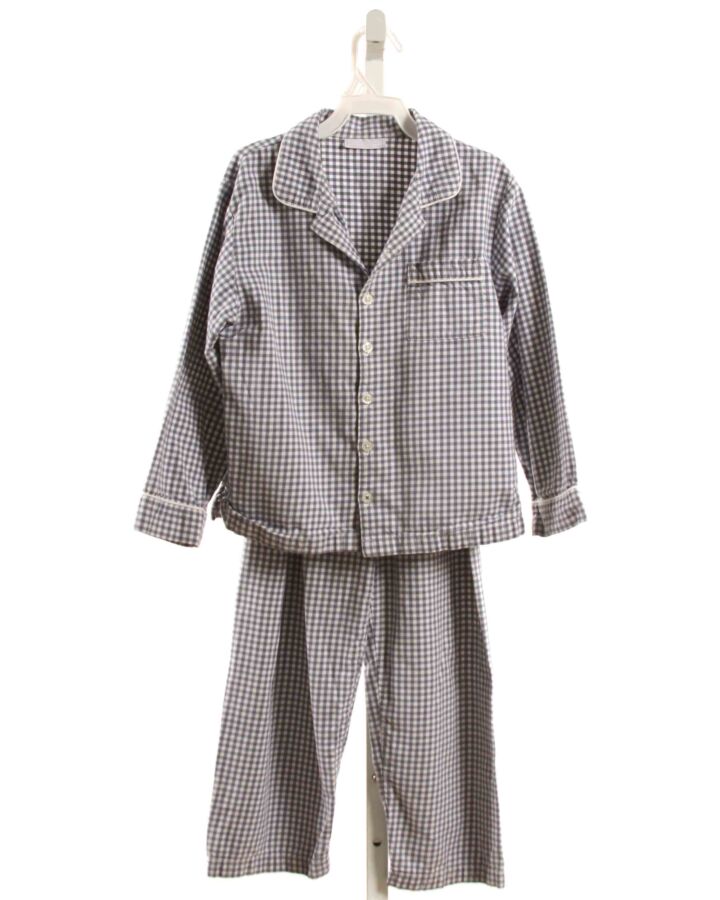 THE LITTLE WHITE COMPANY  BLUE  GINGHAM  LOUNGEWEAR