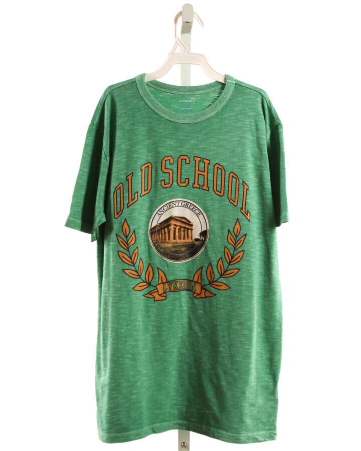 CREWCUTS  GREEN KNIT  PRINTED DESIGN T-SHIRT