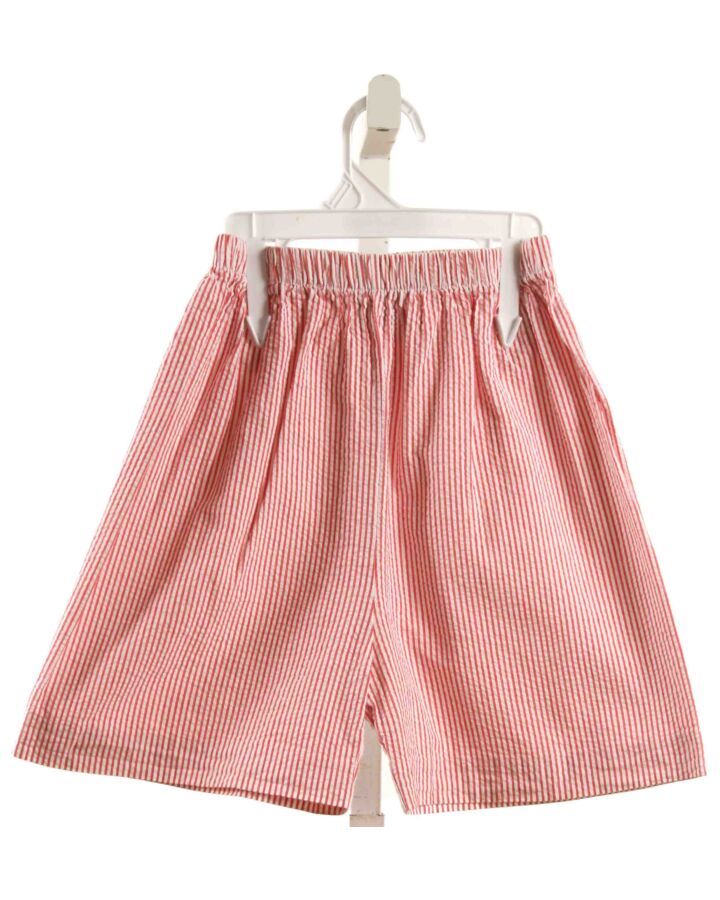 SHRIMP & GRITS  RED SEERSUCKER STRIPED  SHORTS